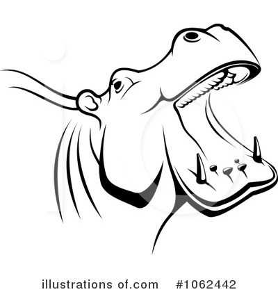 Hippopotamus Clipart #1062442 by Vector Tradition SM