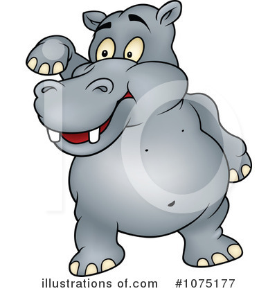 Royalty-Free (RF) Hippo Clipart Illustration by dero - Stock Sample #1075177