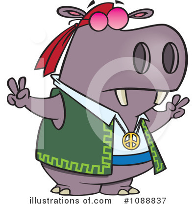 Royalty-Free (RF) Hippo Clipart Illustration by toonaday - Stock Sample #1088837
