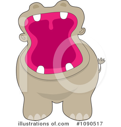 Royalty-Free (RF) Hippo Clipart Illustration by Maria Bell - Stock Sample #1090517