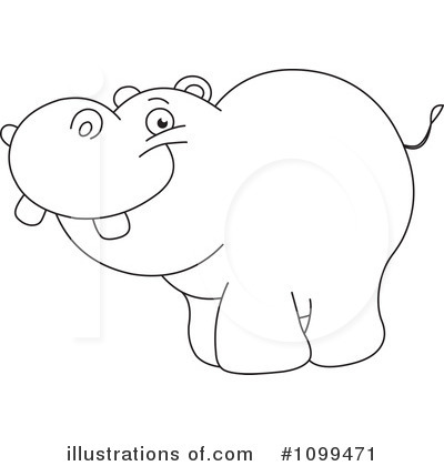 Royalty-Free (RF) Hippo Clipart Illustration by yayayoyo - Stock Sample #1099471