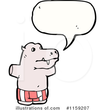 Royalty-Free (RF) Hippo Clipart Illustration by lineartestpilot - Stock Sample #1159207