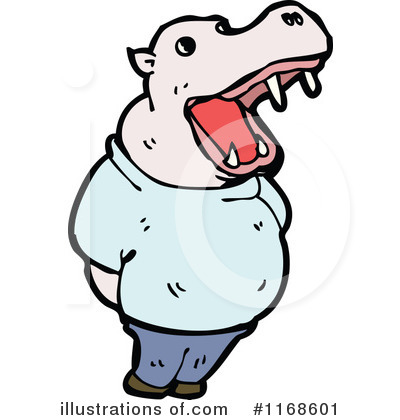 Royalty-Free (RF) Hippo Clipart Illustration by lineartestpilot - Stock Sample #1168601