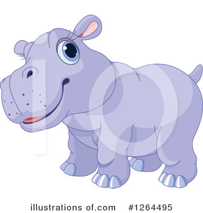 Royalty-Free (RF) Hippo Clipart Illustration by Pushkin - Stock Sample #1264495
