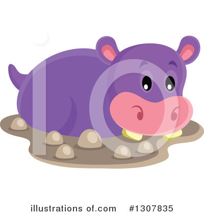 Royalty-Free (RF) Hippo Clipart Illustration by visekart - Stock Sample #1307835