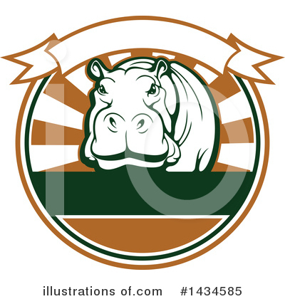Hippopotamus Clipart #1434585 by Vector Tradition SM