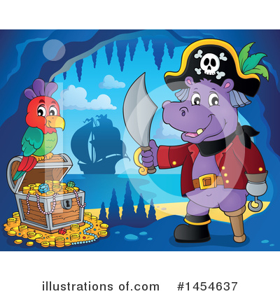 Royalty-Free (RF) Hippo Clipart Illustration by visekart - Stock Sample #1454637