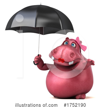 Pink Hippo Clipart #1752190 by Julos