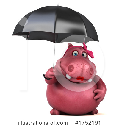 Pink Hippo Clipart #1752191 by Julos