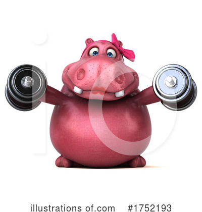 Pink Hippo Clipart #1752193 by Julos