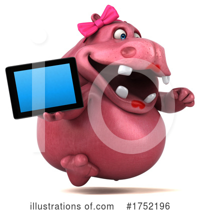 Pink Hippo Clipart #1752196 by Julos