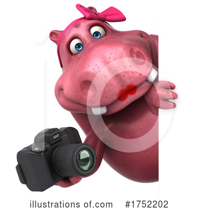 Pink Hippo Clipart #1752202 by Julos