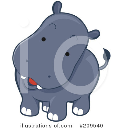Royalty-Free (RF) Hippo Clipart Illustration by BNP Design Studio - Stock Sample #209540