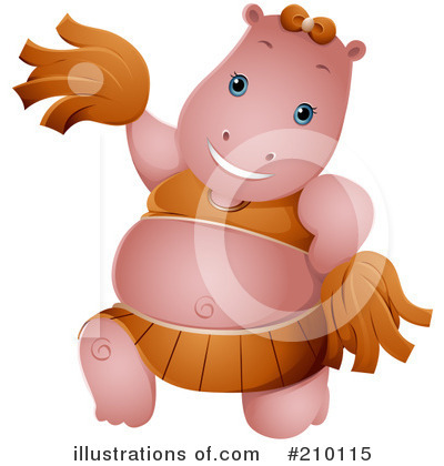 Royalty-Free (RF) Hippo Clipart Illustration by BNP Design Studio - Stock Sample #210115
