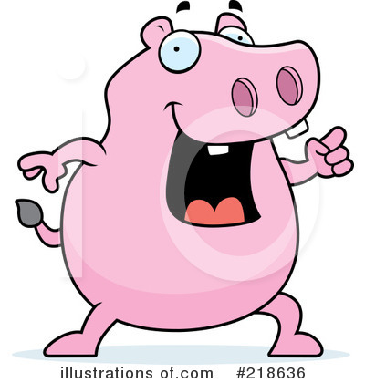 Royalty-Free (RF) Hippo Clipart Illustration by Cory Thoman - Stock Sample #218636