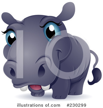 Royalty-Free (RF) Hippo Clipart Illustration by BNP Design Studio - Stock Sample #230299