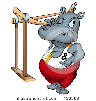 Royalty-Free (RF) Hippo Clipart Illustration by dero - Stock Sample #36569