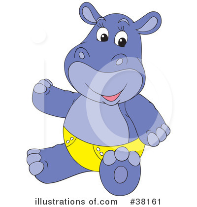 Royalty-Free (RF) Hippo Clipart Illustration by Alex Bannykh - Stock Sample #38161