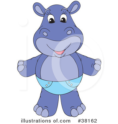 Royalty-Free (RF) Hippo Clipart Illustration by Alex Bannykh - Stock Sample #38162