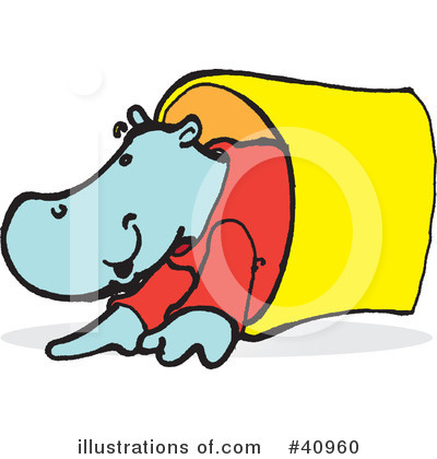Royalty-Free (RF) Hippo Clipart Illustration by Snowy - Stock Sample #40960