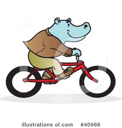 Royalty-Free (RF) Hippo Clipart Illustration by Snowy - Stock Sample #40966