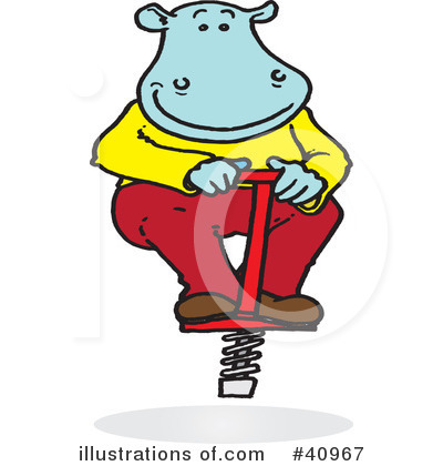 Royalty-Free (RF) Hippo Clipart Illustration by Snowy - Stock Sample #40967