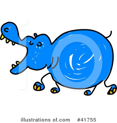 Royalty-Free (RF) Hippo Clipart Illustration by Prawny - Stock Sample #41755