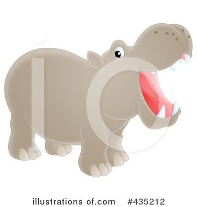 Royalty-Free (RF) Hippo Clipart Illustration by Alex Bannykh - Stock Sample #435212
