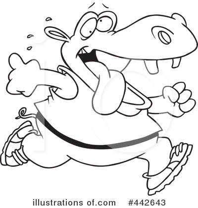 Royalty-Free (RF) Hippo Clipart Illustration by toonaday - Stock Sample #442643