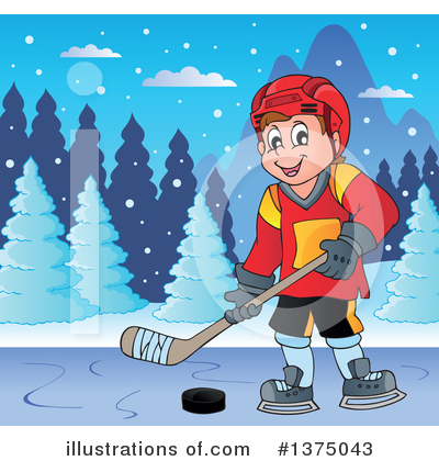 Royalty-Free (RF) Hockey Clipart Illustration by visekart - Stock Sample #1375043
