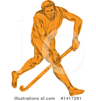 Hockey Player Clipart #1417261 by patrimonio