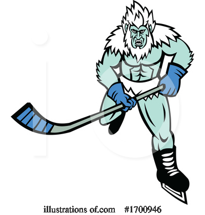 Hockey Player Clipart #1700946 by patrimonio