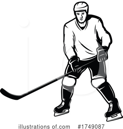 Hockey Player Clipart #1749087 by Vector Tradition SM