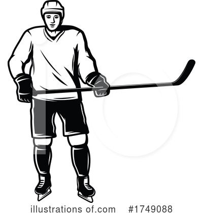 Hockey Player Clipart #1749088 by Vector Tradition SM