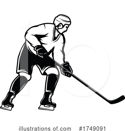 Hockey Player Clipart #1749091 by Vector Tradition SM