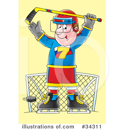 Royalty-Free (RF) Hockey Clipart Illustration by Alex Bannykh - Stock Sample #34311