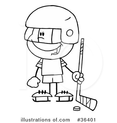 Royalty-Free (RF) Hockey Clipart Illustration by Hit Toon - Stock Sample #36401