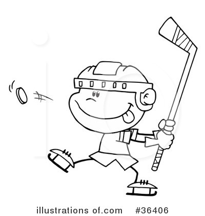 Royalty-Free (RF) Hockey Clipart Illustration by Hit Toon - Stock Sample #36406