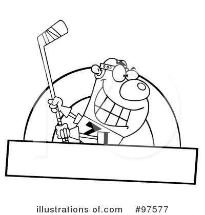 Royalty-Free (RF) Hockey Clipart Illustration by Hit Toon - Stock Sample #97577