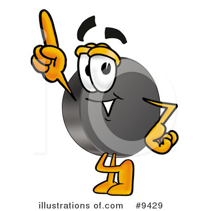 Royalty-Free (RF) Hockey Puck Clipart Illustration by Mascot Junction - Stock Sample #9429
