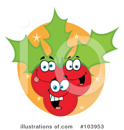 Royalty-Free (RF) Holly Clipart Illustration by Hit Toon - Stock Sample #103953