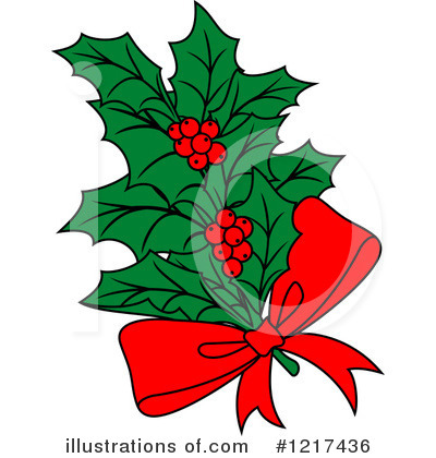 Christmas Holly Clipart #1217436 by Vector Tradition SM