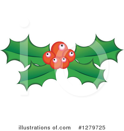 Christmas Holly Clipart #1279725 by Vector Tradition SM