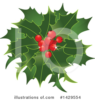 Christmas Holly Clipart #1429554 by Pushkin