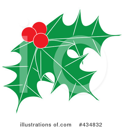 Royalty-Free (RF) Holly Clipart Illustration by Pams Clipart - Stock Sample #434832