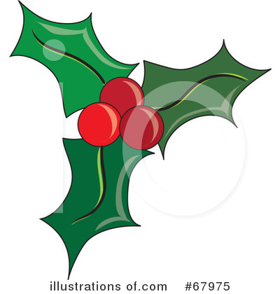 Royalty-Free (RF) Holly Clipart Illustration by Pams Clipart - Stock Sample #67975