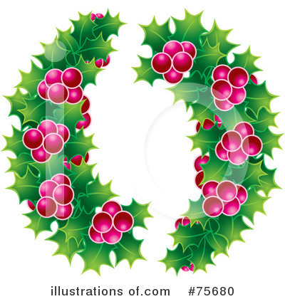 Royalty-Free (RF) Holly Clipart Illustration by Lal Perera - Stock Sample #75680