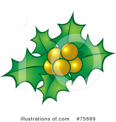 Royalty-Free (RF) Holly Clipart Illustration by Lal Perera - Stock Sample #75689