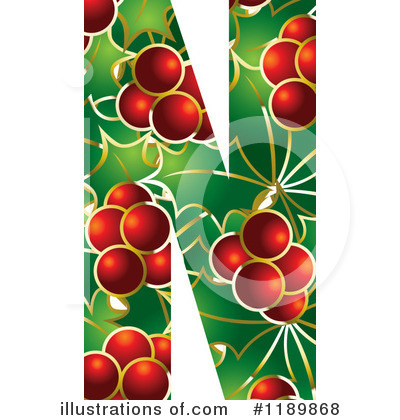 Royalty-Free (RF) Holly Letter Clipart Illustration by Lal Perera - Stock Sample #1189868