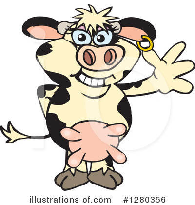 Cow Clipart #1280356 by Dennis Holmes Designs